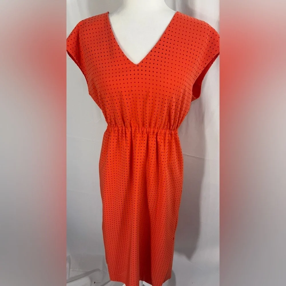 J. Crew Orange V-Neck Dress